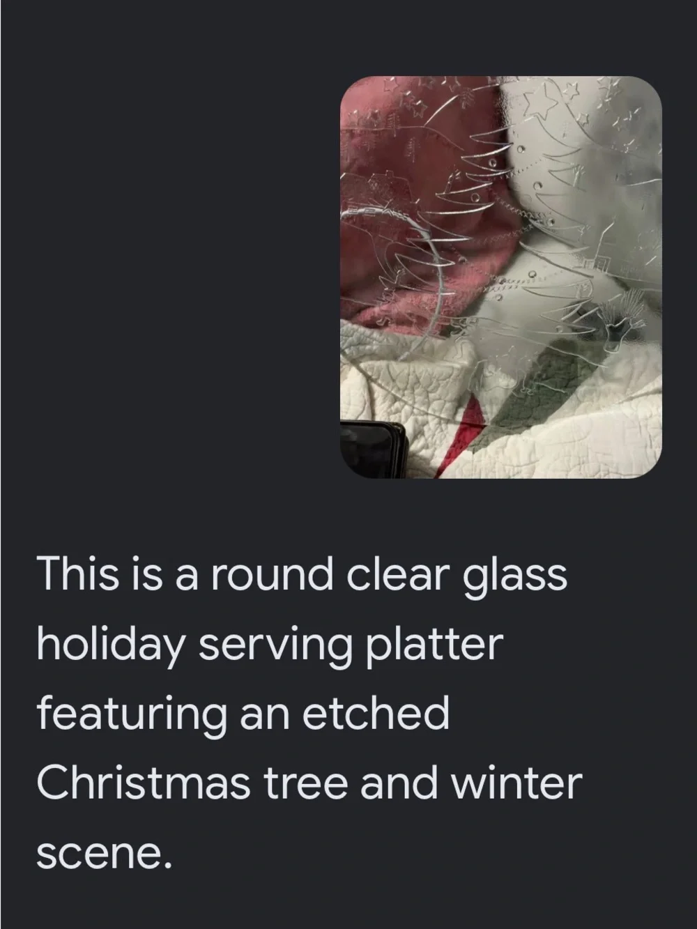 Clear Glass Holiday Tree Serving Platter - Women Bags